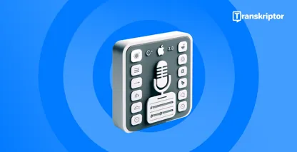 Най-доброто Mac софтуер за диктовка с микрофон и Apple лого, което показва съвместимост.