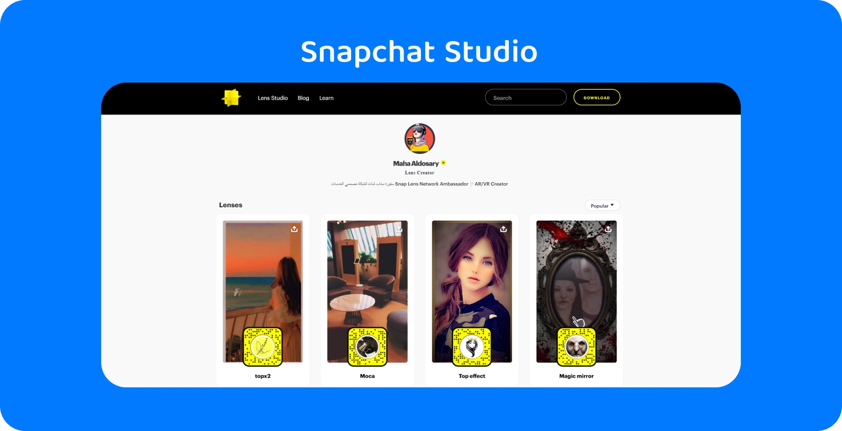 Смартфон, показващ приложението за Snapchat, заобиколен от ноутбук, химикалка и слушалки.