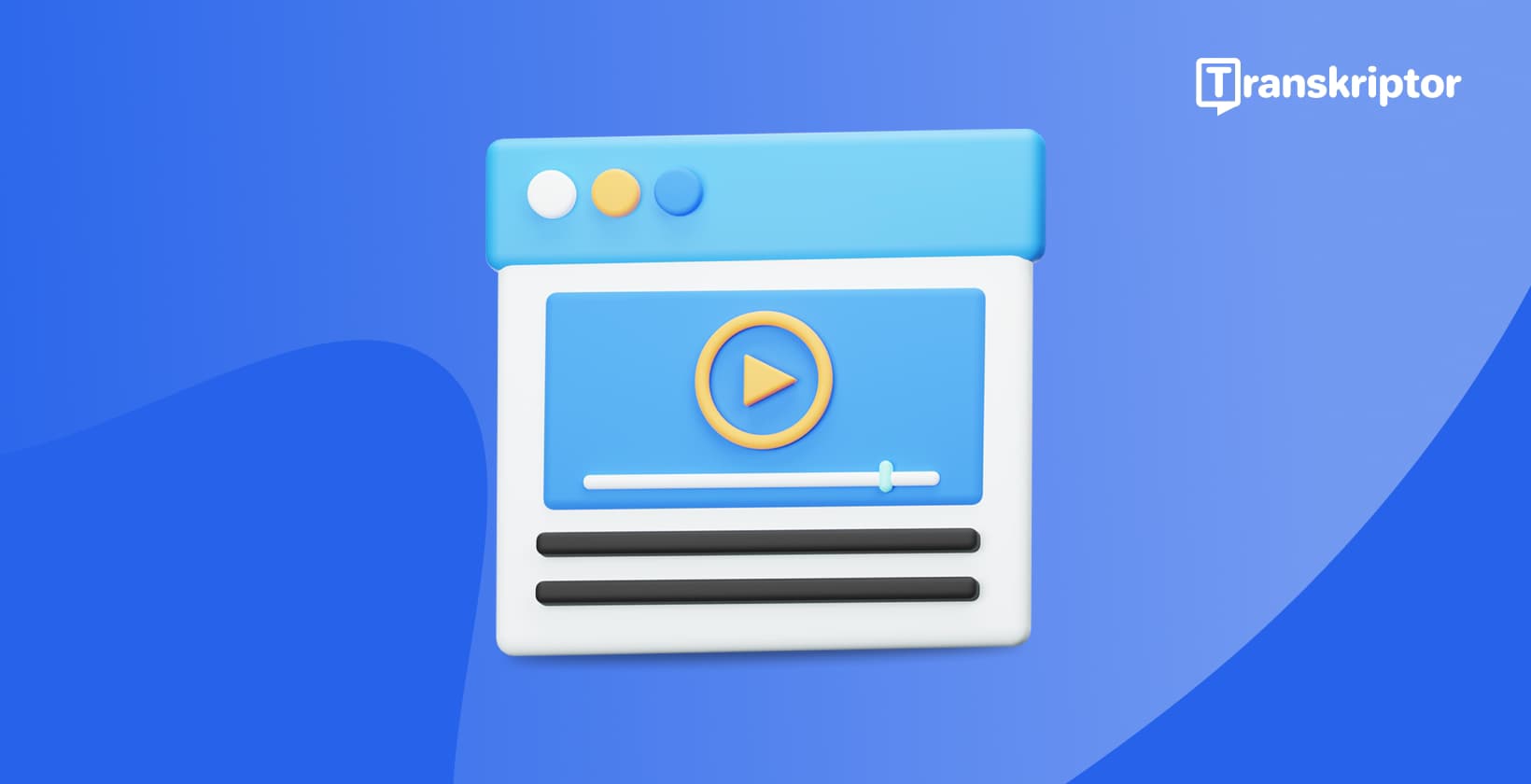 Video player interface with subtitle and control bar design