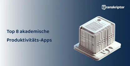 Akademische Produktivitäts-Apps, die auf einem digitalen Bildschirm angezeigt werden, um eine effiziente Aufgabenverwaltung zu ermöglichen.