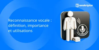 Reconnaissance vocale, montrant une figure avec microphone et ondes sonores, pour la technologie de traitement audio.