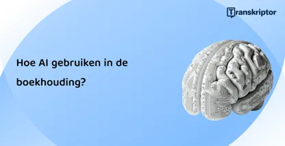 Een illustratie van AI hersenen die de integratie van kunstmatige intelligentie in moderne boekhoudpraktijken weerspiegelt.