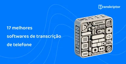 Cubo de ícones do software de transcrição de chamadas que ilustram os recursos eficientes do Transkriptor.
