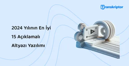 Resimli bir bilgisayar ekranı, erişilebilir video içeriği için 2024'ün en iyi yazılımına işaret eden 'Altyazı' araçlarını görüntüler.