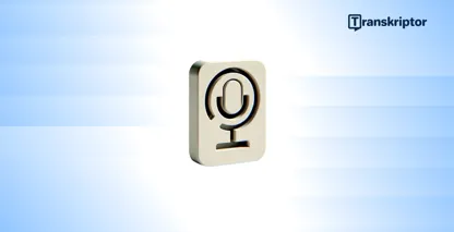 Egy 9-es számú mikrofon, amely a számadatok hangfelvételekben történő átírását képviseli.