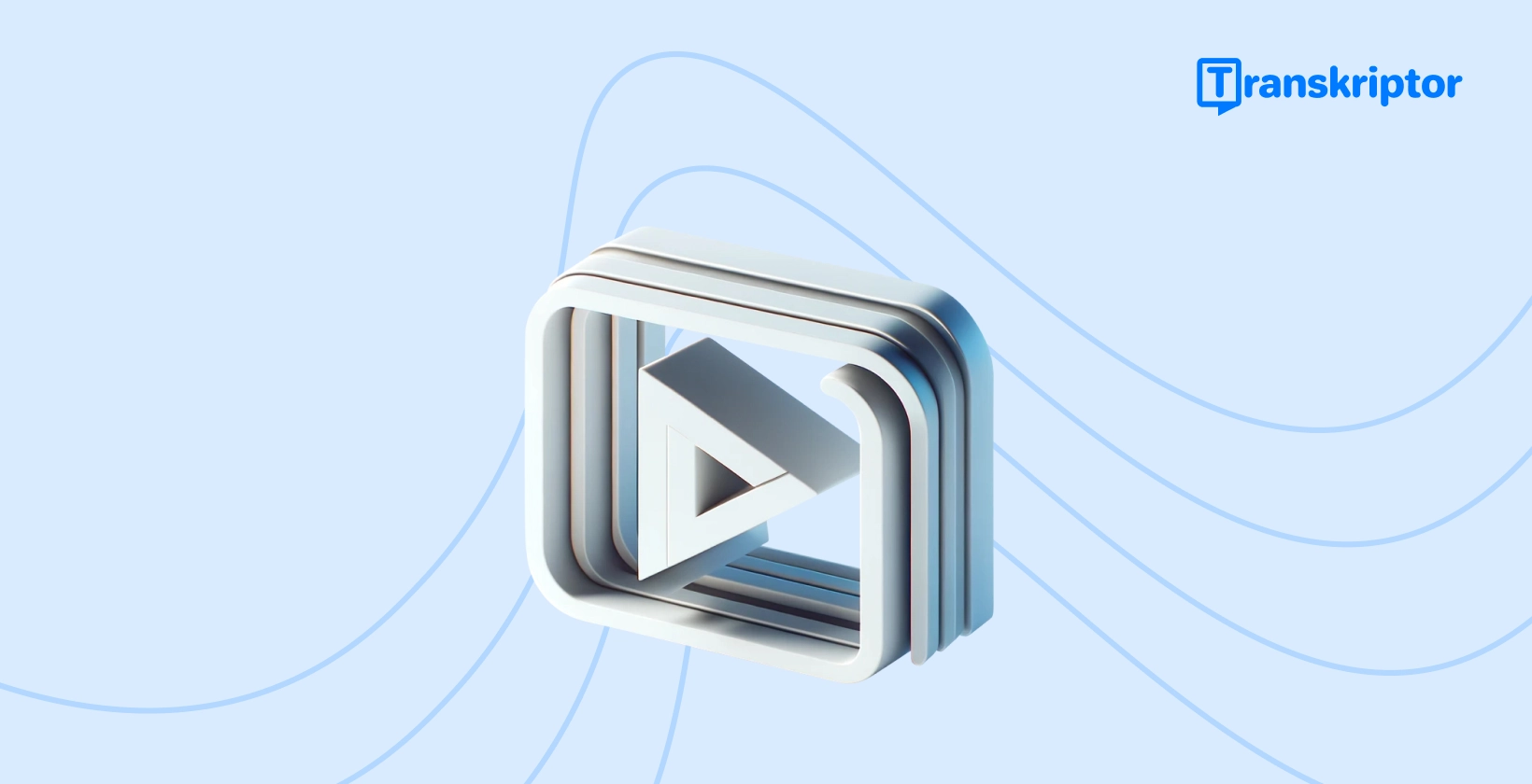 Banner tutorial passo a passo sobre como adicionar legendas a vídeos, com um ícone de botão de reprodução simbolizando a edição de vídeo.