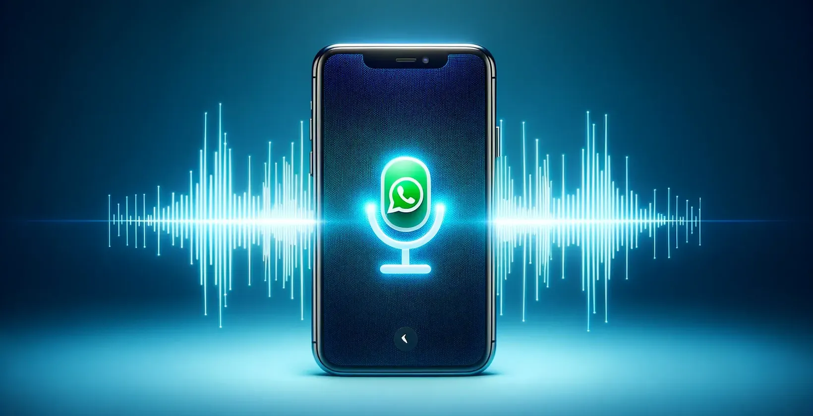 Slika, ki predstavlja koncept WhatsApp glasovnega klica s funkcijo narekovanja