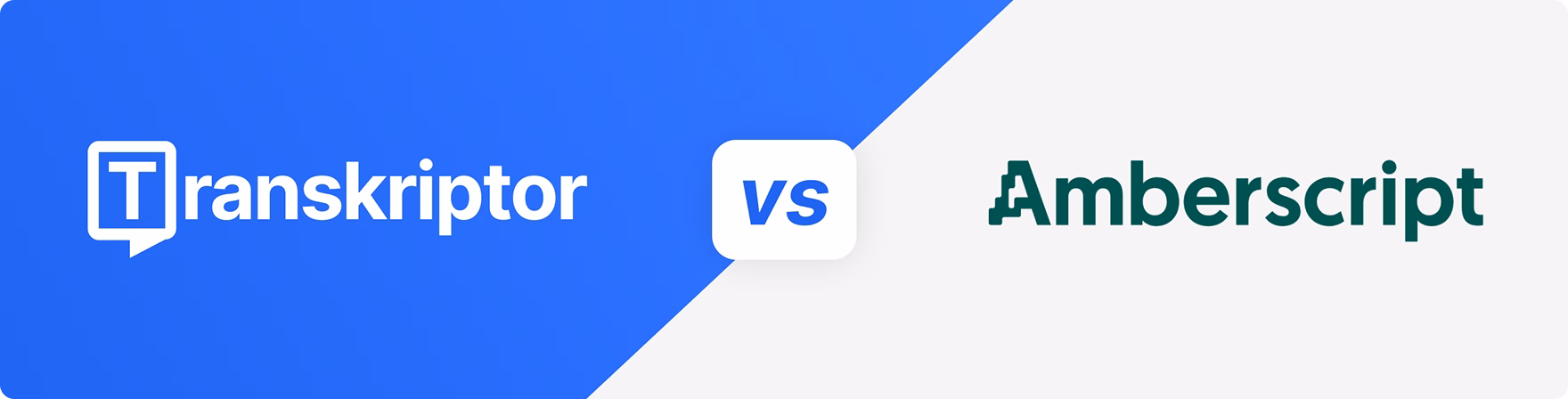 Gráfico de comparação Transkriptor Vs Amberscript.
