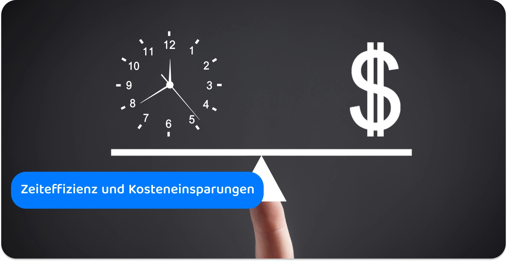 Eine ausgewogene Darstellung von Zeit und Geld, die die Effizienz und die Einsparungen hervorhebt, die durch Transkriptionsdienste erzielt werden.