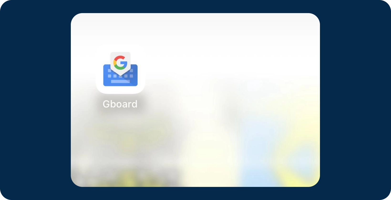 Gboard sovellus, Google näppäimistö saneluominaisuudella.
