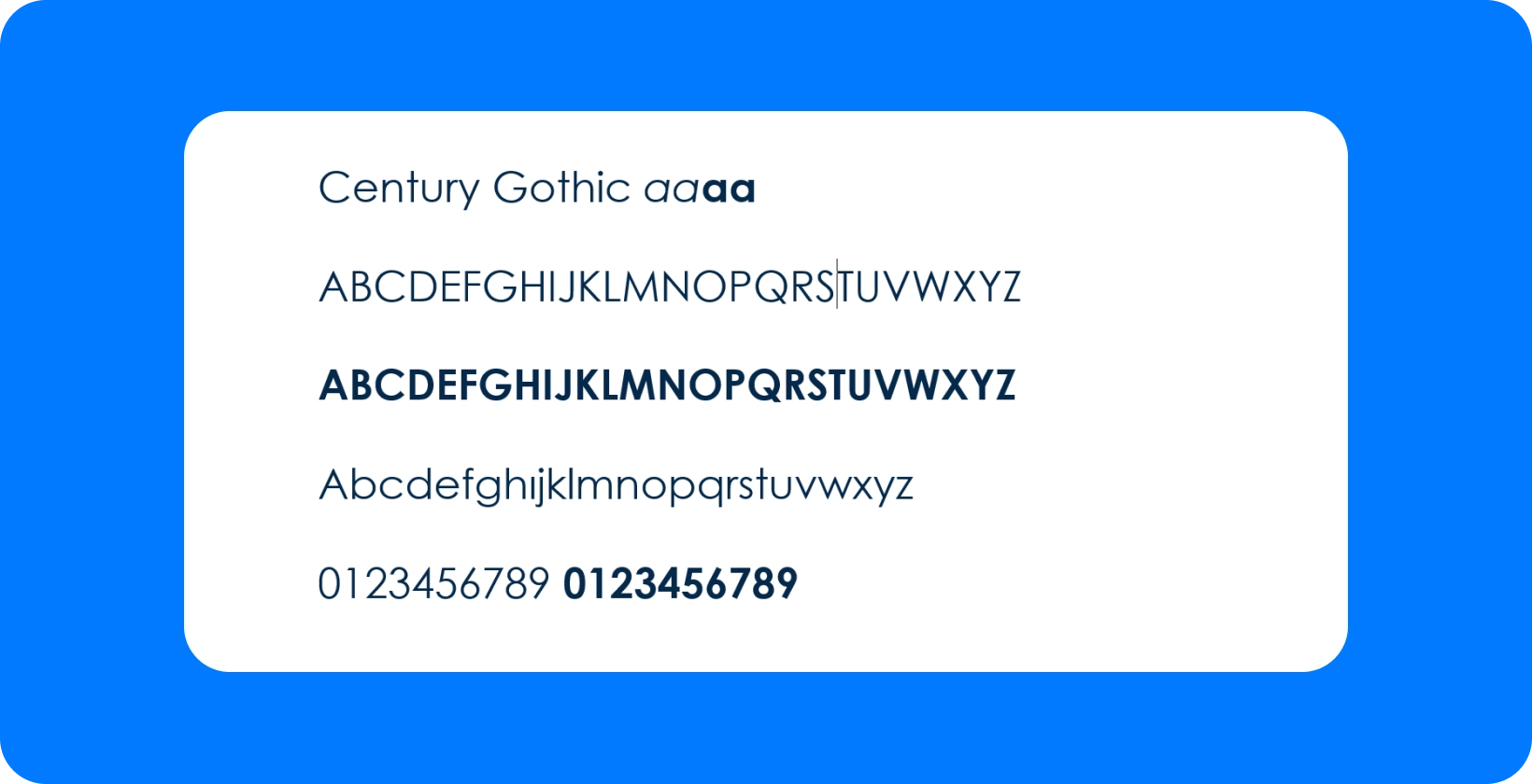 Century Gothic lettertype biedt een moderne, geometrische uitstraling voor ondertitels, perfect voor leesbaarheid op YouTube en Premiere Pro.