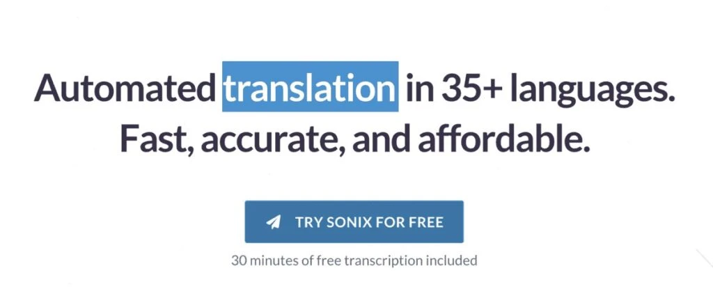 Sonix ialah alat pertuturan ke teks
