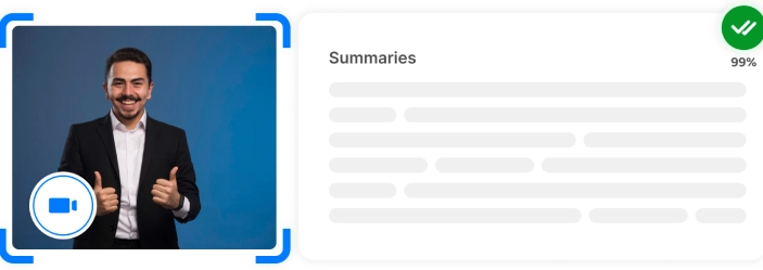 宣传 “Accurate Transcription Service” 的文本，强调视频的可靠转录。