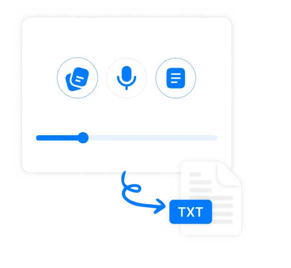 Um aplicativo que converte gravações de áudio em formato de texto.