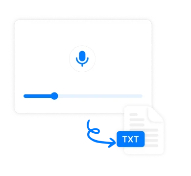 Optie om audio om te zetten in tekst met behulp van transcriptiesoftware.