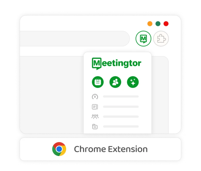 Et ikon, der beder brugerne om at downloade transkriptor Chrome-udvidelsen.