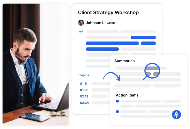 Інструмент транскрипції, оптимізований для консультантів, спрощує завдання перетворення аудіо в текст для оптимізованих робочих процесів.
