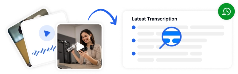 Immagine che ritrae servizi di trascrizione di interviste veloci e affidabili per professionisti.
