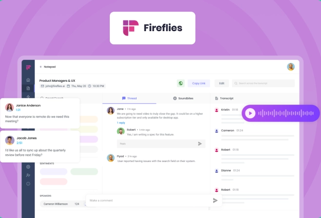 A comprehensive review of Fireflies, detailing its transcription capabilities and user experience.