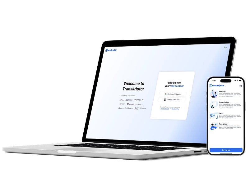 Access Transkriptor Anywhere