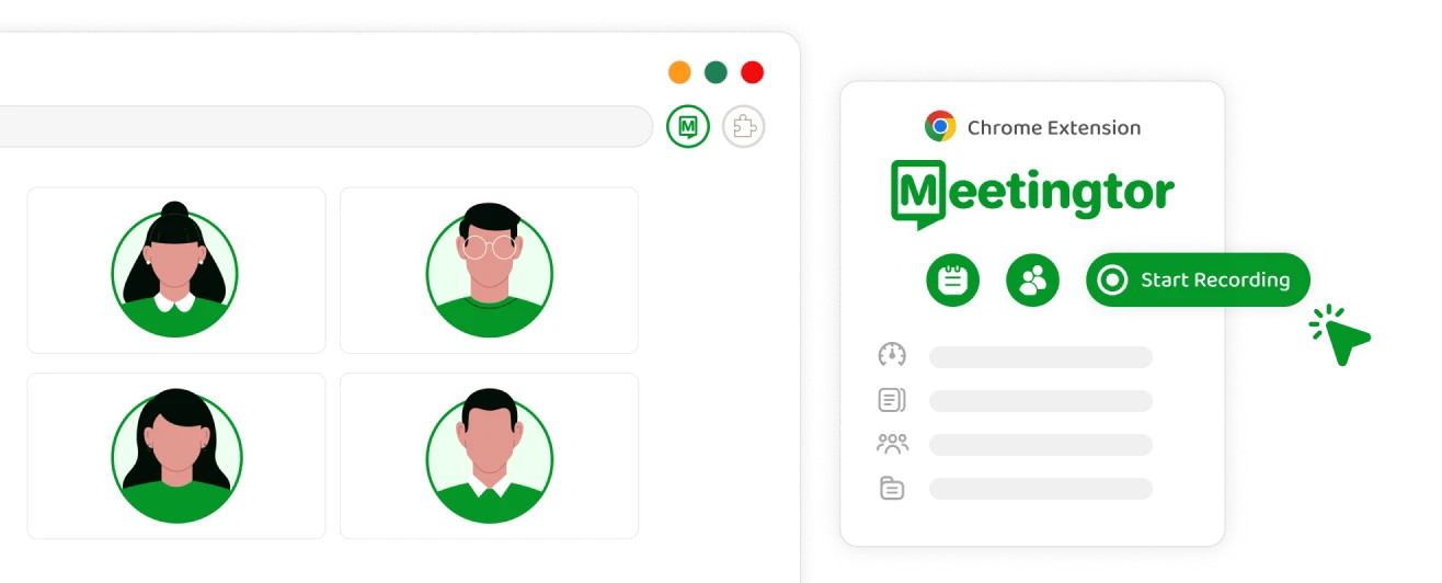 A screenshot of a user-friendly interface for recording meetings.