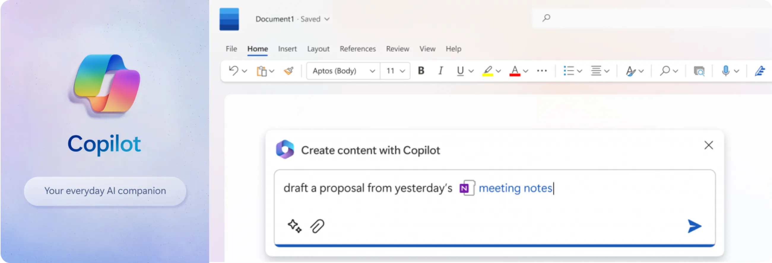 Capacitatea Microsoft Copilot de a converti înregistrările audio în text.