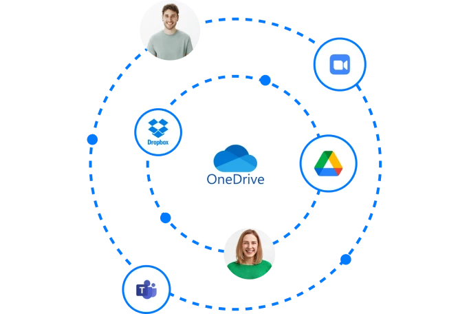 Prozor koji prikazuje transkripciju datoteke pohranjene na servisu OneDrive.