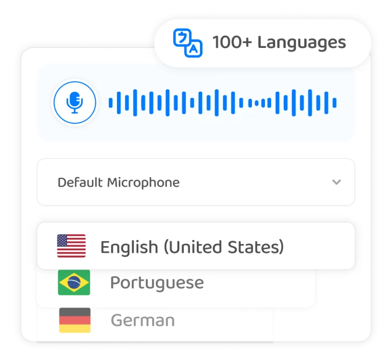 A microphone icon or interface indicating the option to record voice input.