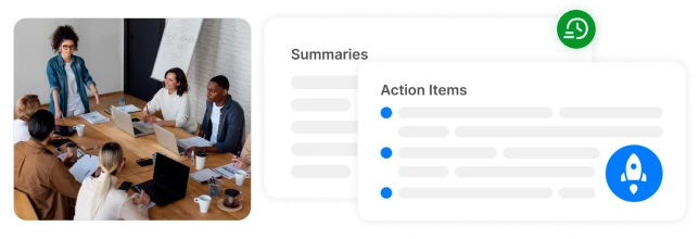 Tools automatically generating meeting notes to save time.