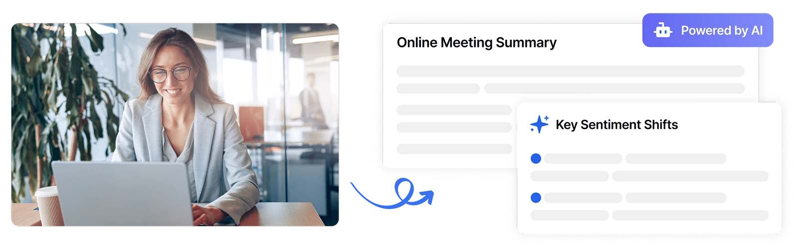 Tóm tắt cảm xúc được hỗ trợ bởi AI chuyển đổi các cuộc trò chuyện thành tổng quan cảm xúc ngắn gọn với Transkriptor xác định các thay đổi cảm xúc chính trong suốt bản ghi âm.