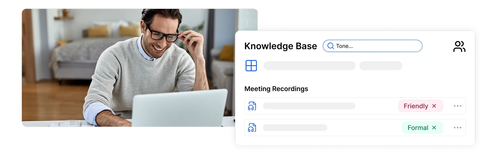Xây dựng cơ sở kiến thức với nội dung được gắn thẻ cảm xúc sử dụng Transkriptor để tổ chức các hiểu biết cảm xúc và thiết lập chuẩn mực từ các bản ghi được phân tích.