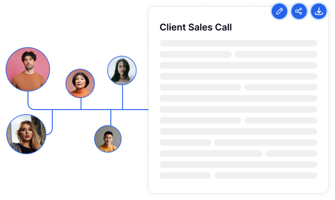 Оптимізуйте успіх своєї команди продажів за допомогою транскрипції та підсумків на основі AI.