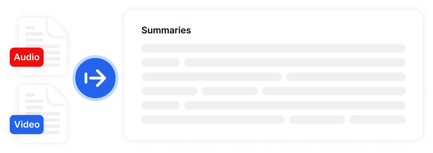 Tool interface showcasing the ability to transcribe from various audio formats.