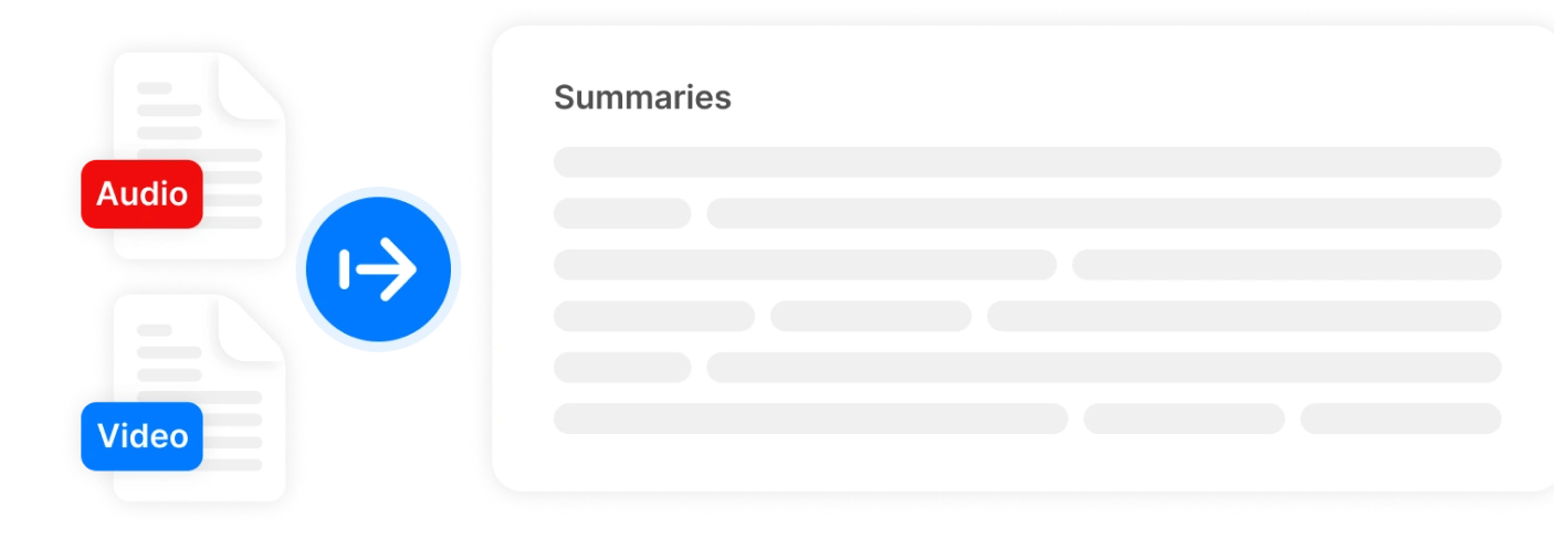 Tool interface showcasing the ability to transcribe from various audio formats.