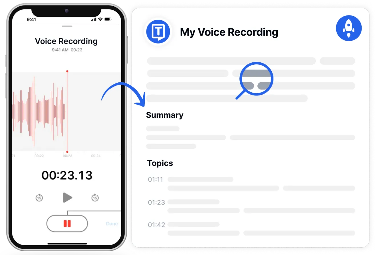 Transcribe voice memos on iPhone with precise and convenient transcription capabilities.