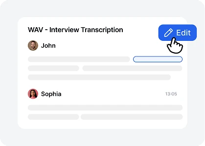 Edytuj swoją transkrypcję