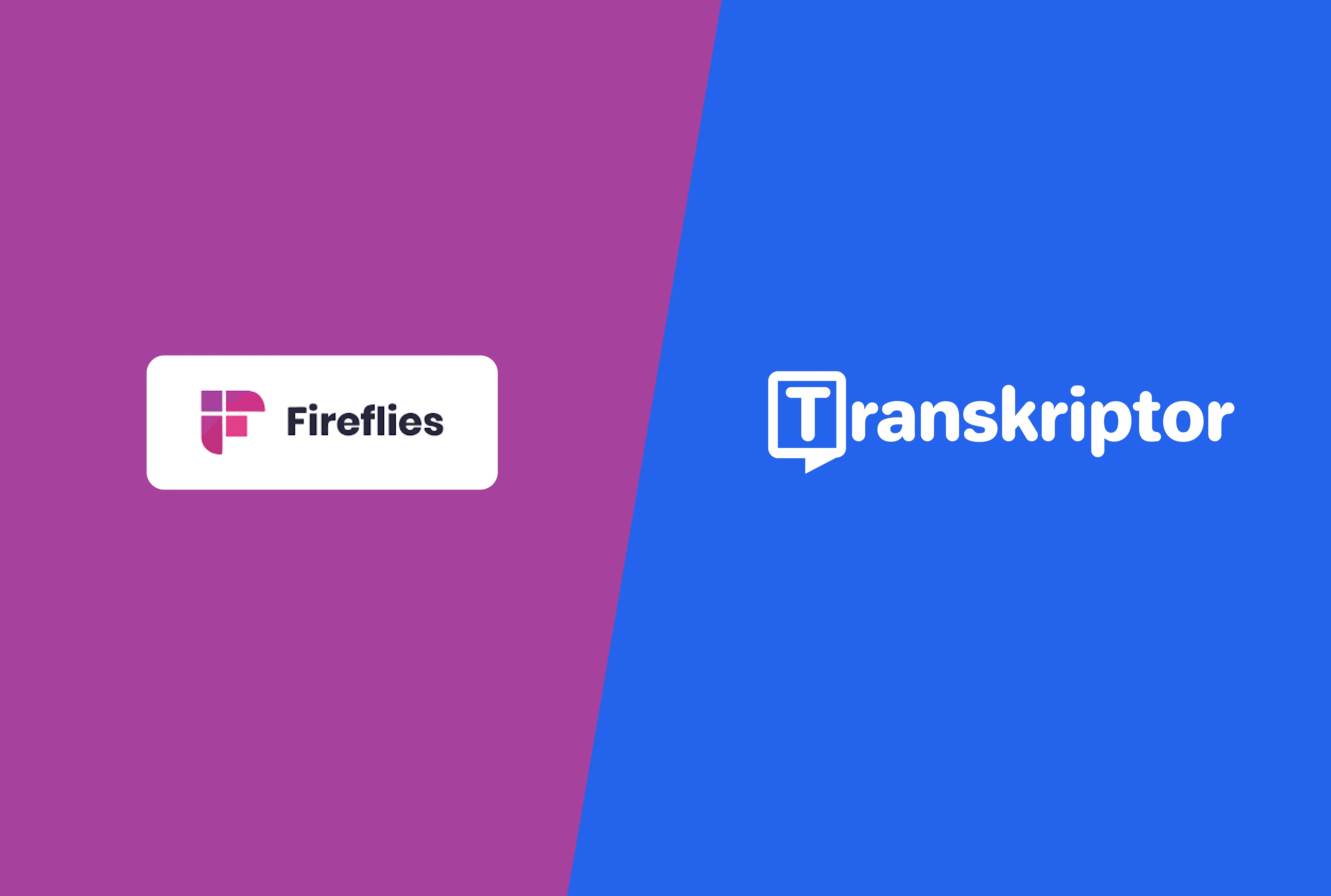 Feature comparison highlighting differences between Transkriptor and Fireflies.