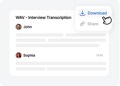 Eksportuj swoją transkrypcję