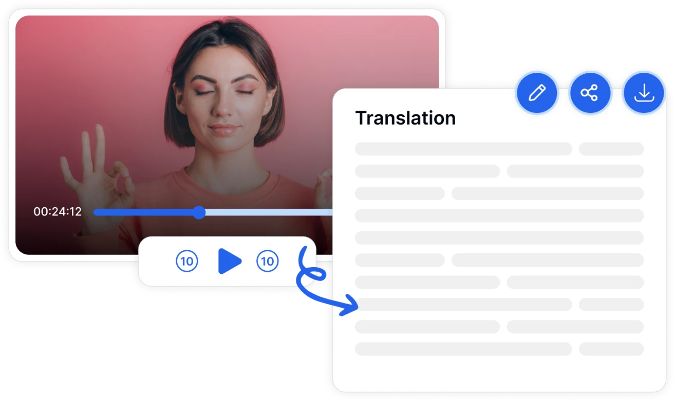 Un outil en ligne de traduction de contenu vidéo, permettant aux utilisateurs d’ajouter des sous-titres ou des voix off.