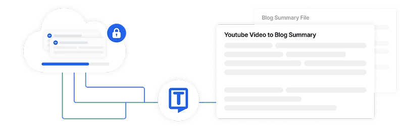 Alat berkuasa AI menyimpan transkripsi YouTube dan draf blog dengan selamat untuk pengurusan kandungan yang lancar.